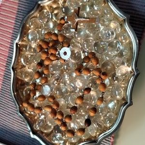 Vintage Olive Wood Rosary Beads